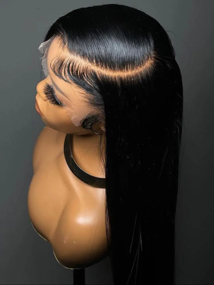 ✨ Luxe HD Glueless Bone Straight Wig – Brazilian Human Hair