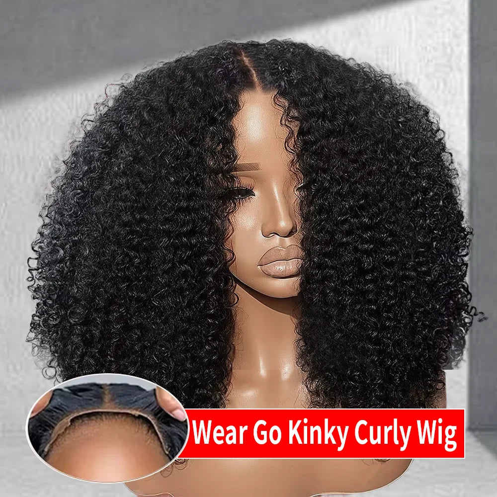 ✨Luxe 4C Kinky Curly HD Lace Wig – Natural Edges