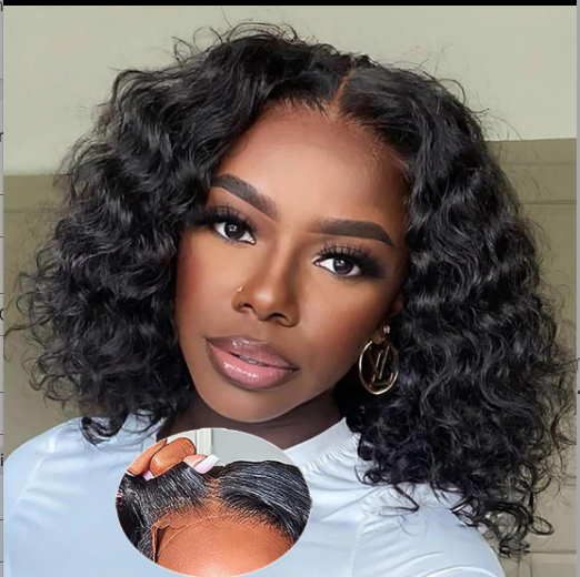 ✨ Luxe HD Lace Glueless Deep Wave Bob Wig – Pre-Cut | Soft, Natural & Full