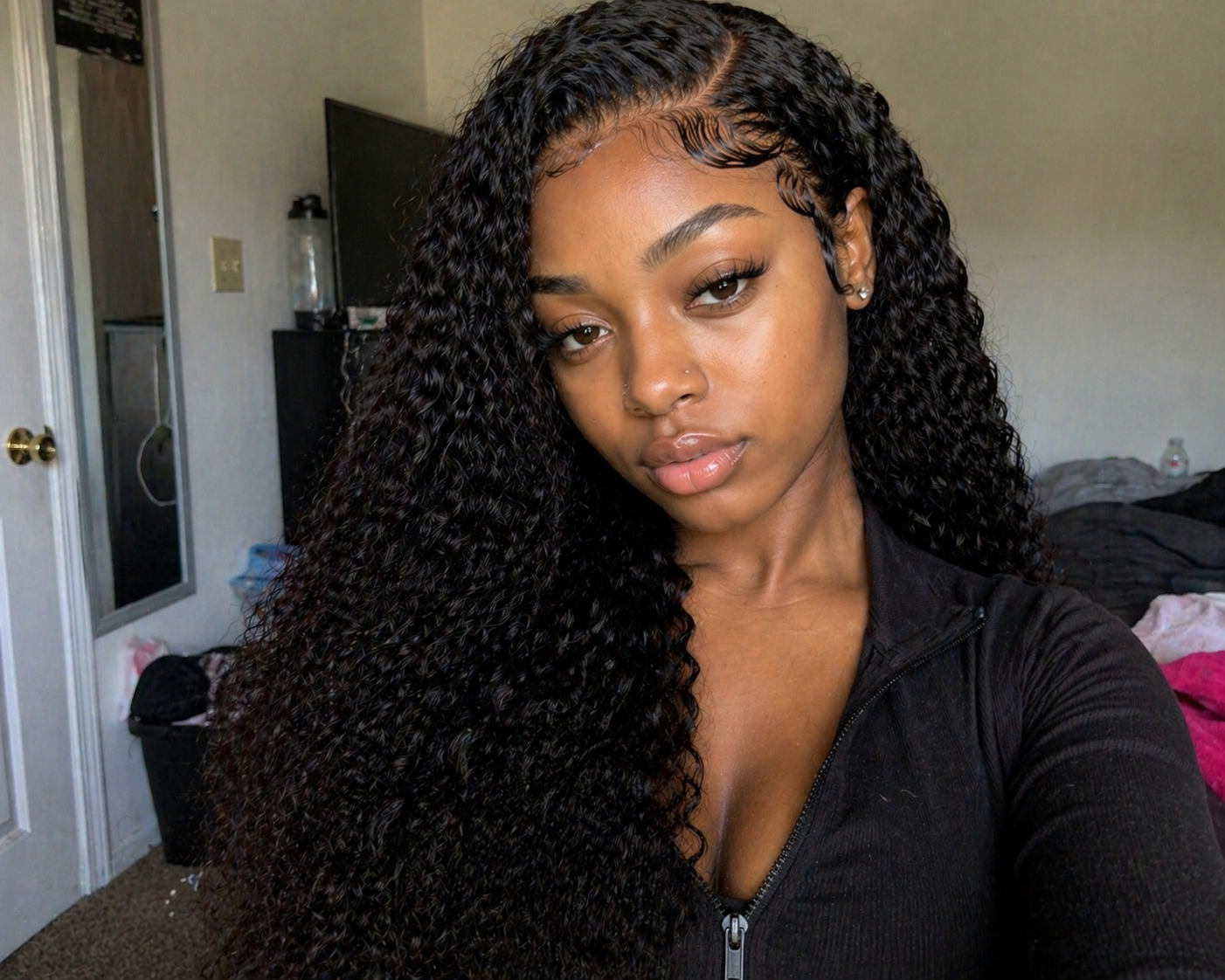 ✨ Luxe HD Lace Deep Wave Wig – Premium Brazilian Remy Hair (Pre-Plucked, Natural Hairline)